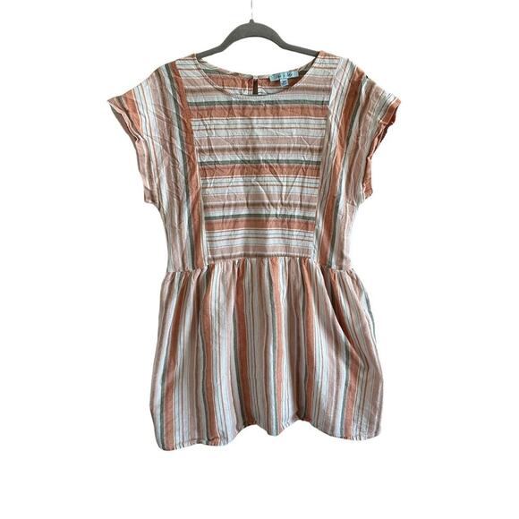 She + Sky Women’s Medium Light Multicolor Short Sleeve Mini Dress - Picture 1 of 10